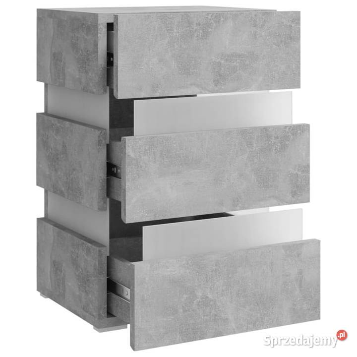 Szafka nocna z LED szara 45x35x67 materiał mazowieckie Warszawa