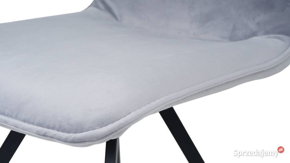 Stół LOFT 6 Krzeseł WELUR Nogi metalanowe czarne Stoły, krzesła, biurka Warszawa