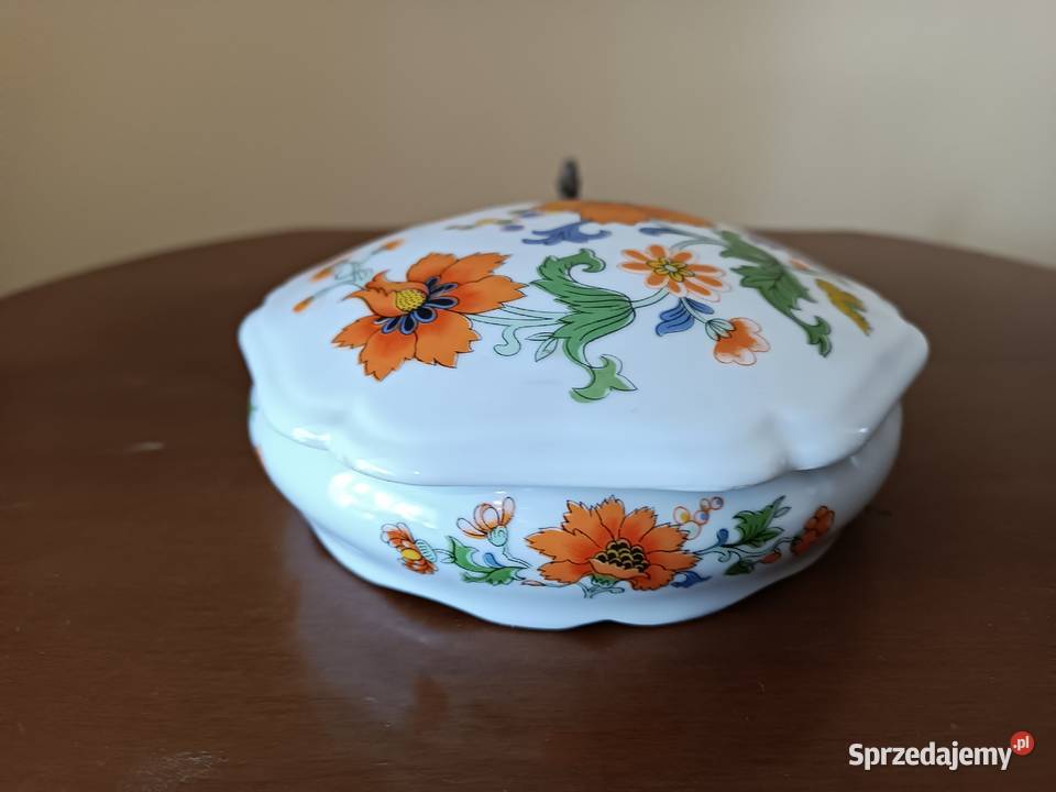 Puzdro szkatułka porcelana Francja Budzyń