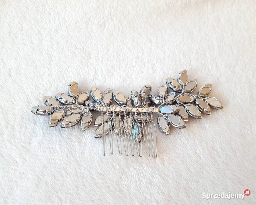 Grzebyk ozdoba do włosów fioletowe kamienie ślub zachodniopomorskie Szczecin