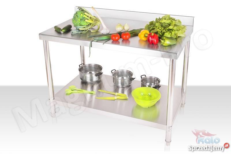 GASTRONOMICZNY BLAT ROBOCZY Z RANTEM 100x70 STAL Poczesna sprzedam