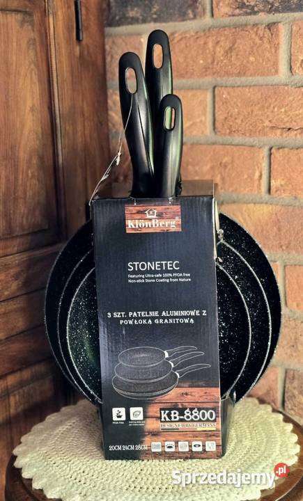 109 Patelnię aluminiowe z powłoką marmurkowa śląskie Zabrze