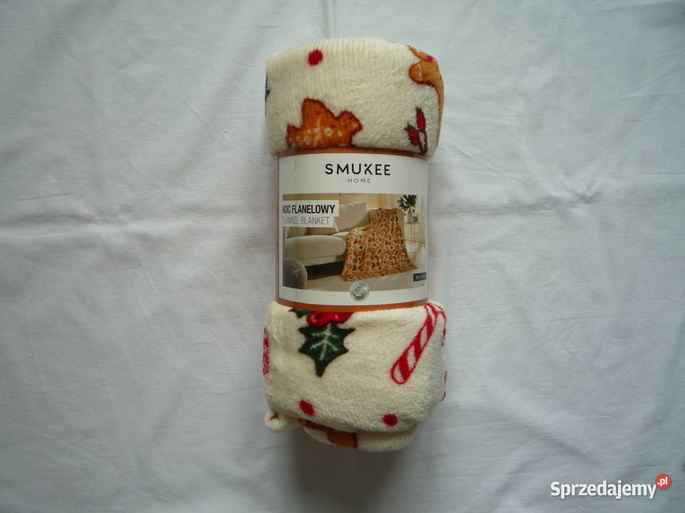 Nowy Koc świąteczny 130 x 170 Beżowy Smukee home beżowy Szczecin