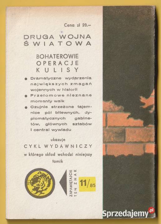 ŻÓŁTY TYGRYS ŚMIERĆ PODAJE DŁOŃ 1985 Rok wydania 1985 Łódź