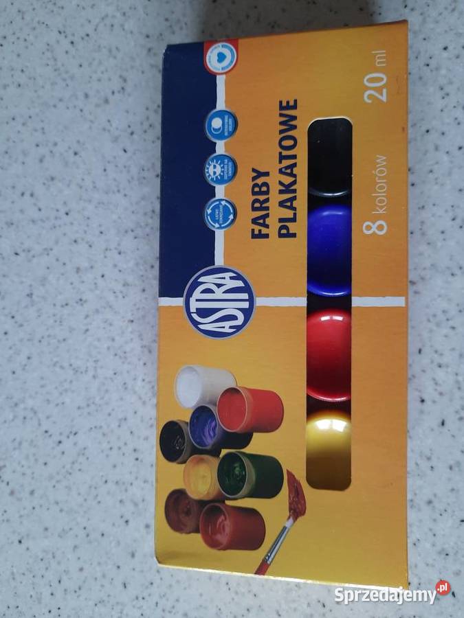 Farby plakatowe Astra 8 kolorów śląskie Częstochowa