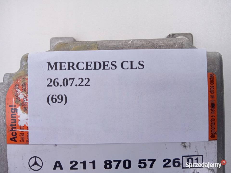 MODUŁ SENSOR PODUSZEK MERCEDES CLS W219 E W211 Nowy Tomyśl