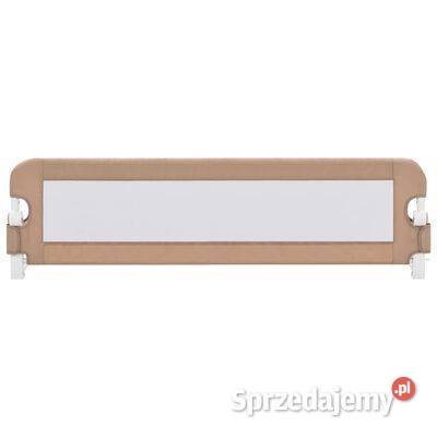 vidaXL Barierka do łóżeczka dziecięcego taupe Balustrady i barierki