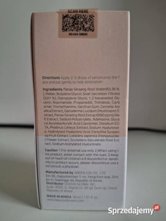 Rewitalizujące serum do twarzy Beauty of Joseon Kosmetyki Kraków