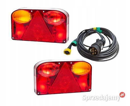 ZESTAW LAMP ŚWIATEŁ DO PRZYCZEPKI MASZYN Z Godzianów sprzedam