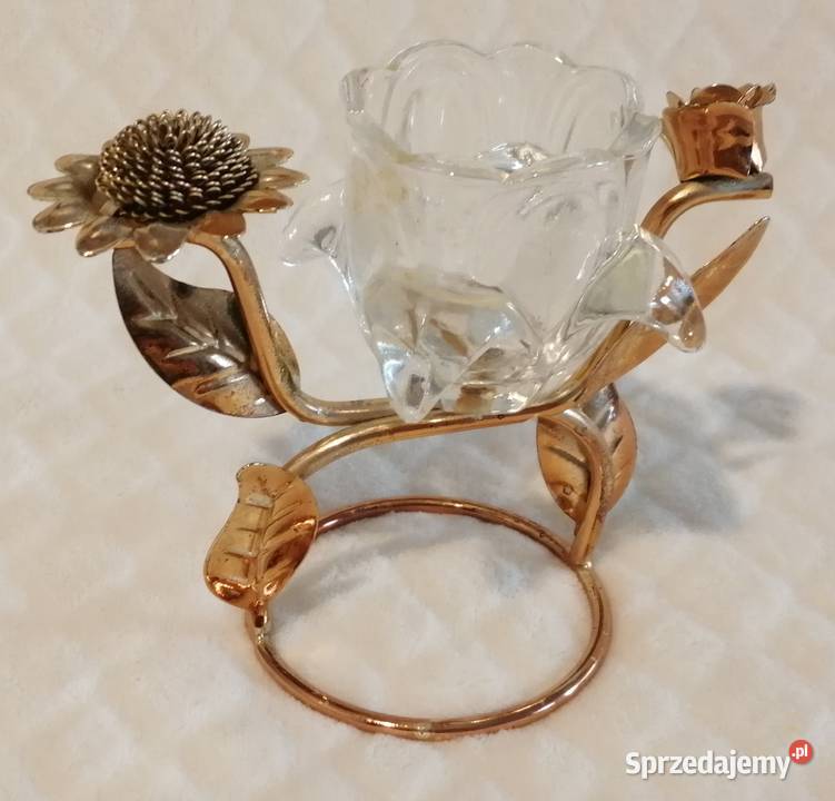 Świecznik motyw kwiaty róża Kolekcja Dekoracja Czeladź