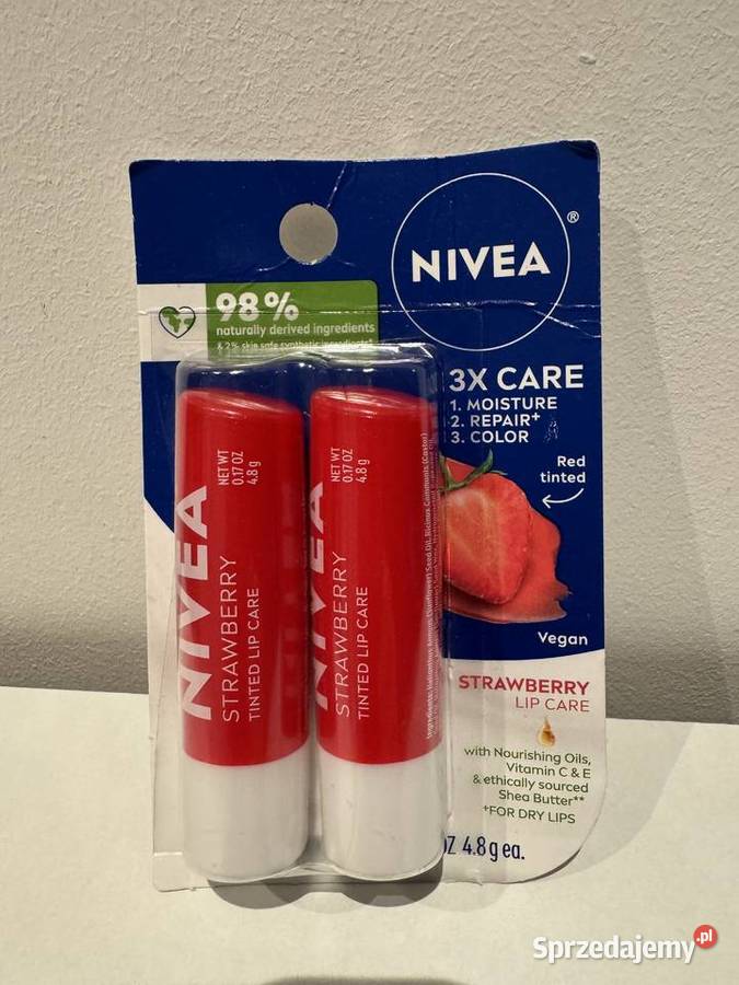Balsam do ust pomadka Nivea Strawberry dwupak Dla kobiet Poznań