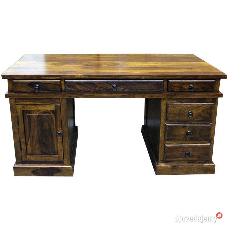 Drewniane indyjskie kolonialne biurko z palisandru 80764