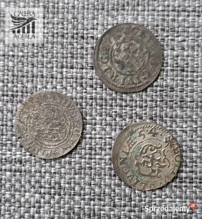 3 Szeląg inflancki Gustaw Adolf Krystyna Karol Gdańsk