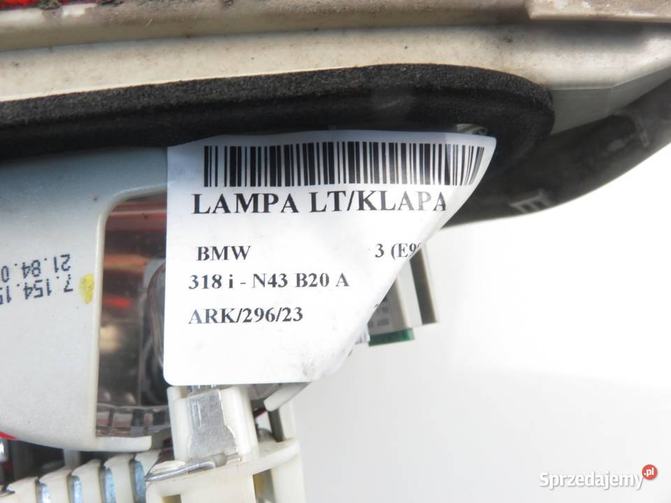 LAMPA LEWA TYLNA KLAPA BMW 3 E90 LIFT 7154155