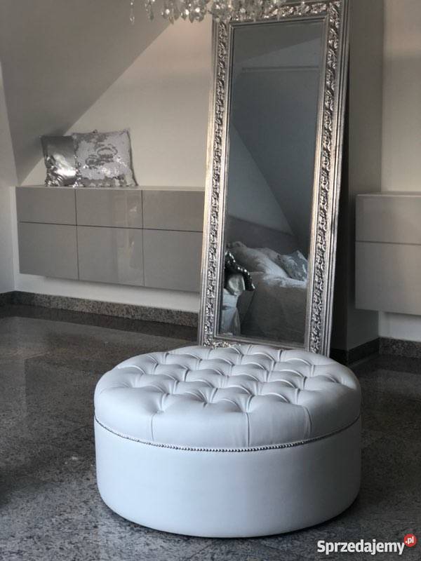 okrągła pikowana pufa Glamour proste Fotele i pufy Warszawa