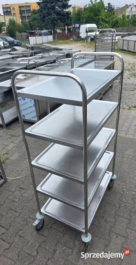 Wózek Kelnerski Wysoki Mobilny 5 Półkowy M1763 N