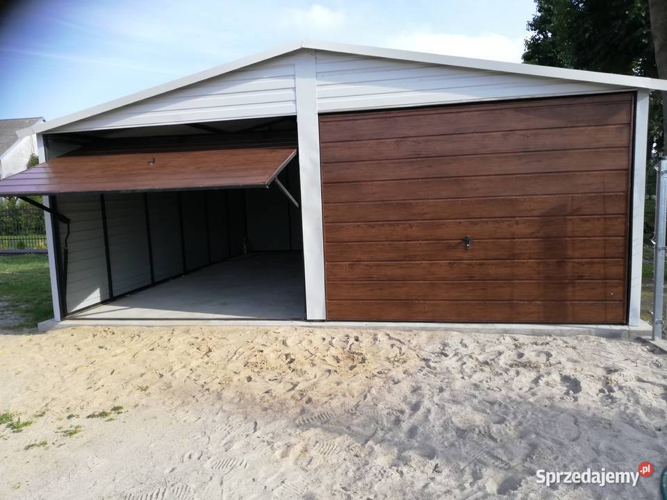 Ładny Biały Garaż Blaszany Blaszak Garaże Rzeszów
