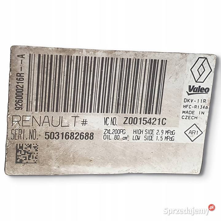 SPRĘŻARKA KLIMATYZACJI Dacia Sandero 09 TCe Chełm