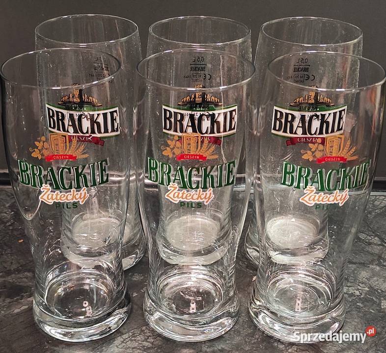 "BRACKIE" szklanki piwa 0,5l NOWE 6szt-dwa rodzaje
