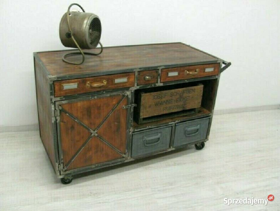 Komoda industrialnabarek szafka loftMeble loft 118cm mazowieckie Warszawa