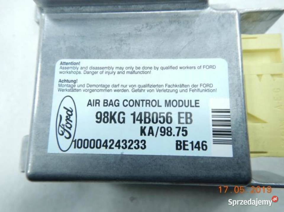 MODUŁ STEROWNIK AIRBAG FORD KA 9608 osobowe