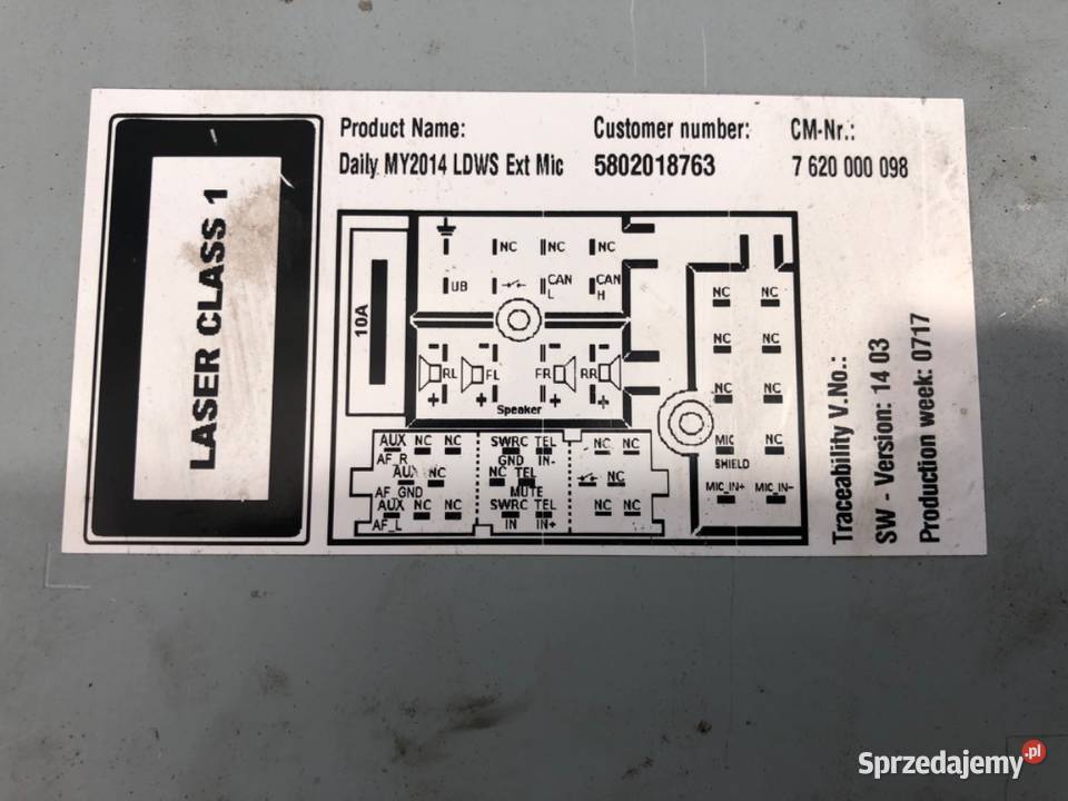 RADIO IVECO DAILY VI 7620000098 ODTWARZACZ