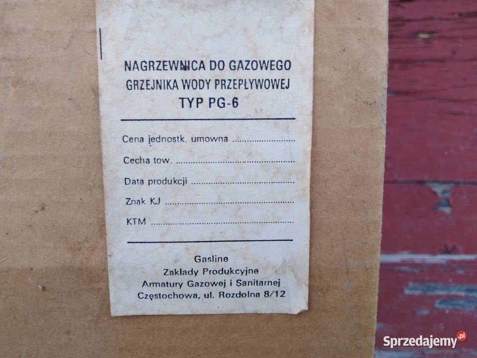 Nagrzewnica Junkersdo gazowego ogrzewacz wody PG Gorlice