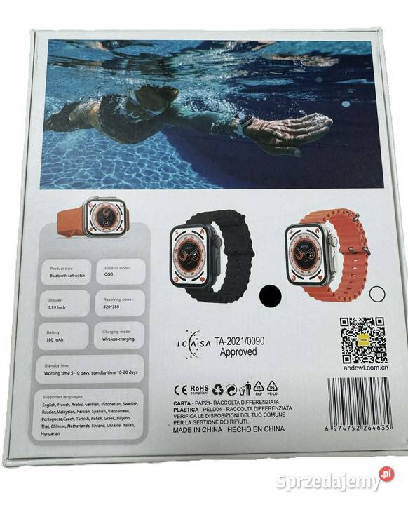 SmartWatch ANDOWL QS8 Pozostałe Elbląg