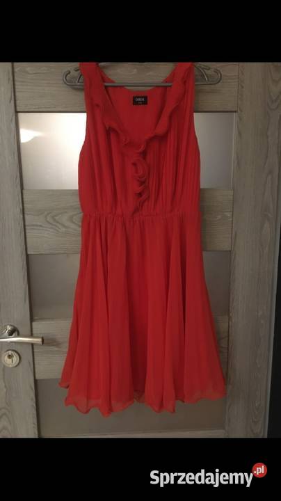 Koralowa plisowana sukienka rozmiar S Skawina sprzedam