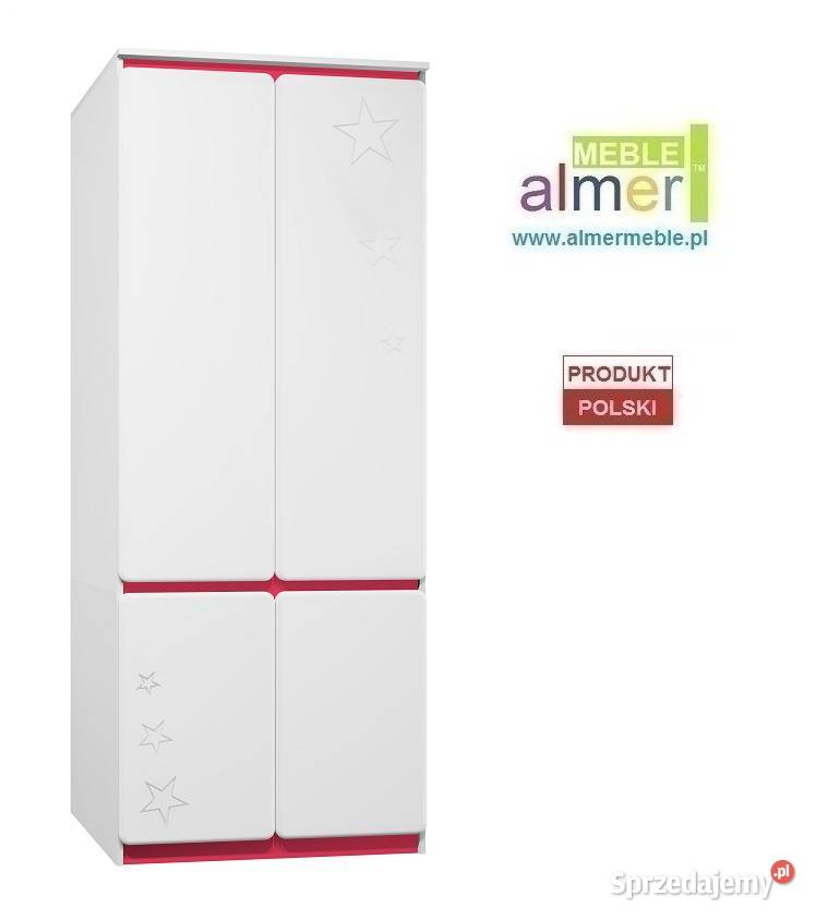 szafa STARS MDF C17 90x55 w224 biała dziecięca Meble Meble Jarocin