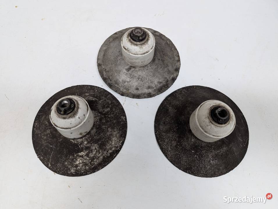 Lampy PRL loft zabytkowe wiszące talerzowe małopolskie Krzeszowice sprzedam