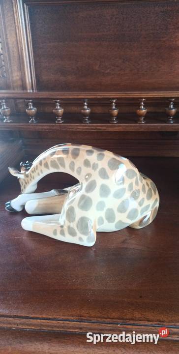 Żyrafa Lomonosov Figurka Słodka Antyki, Sztuka, Kolekcje pomorskie sprzedam