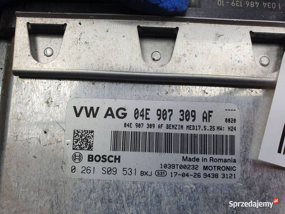 KOMPUTER SILNIKA ECU SKODA RAPID 04E907309AF osobowe Lipno