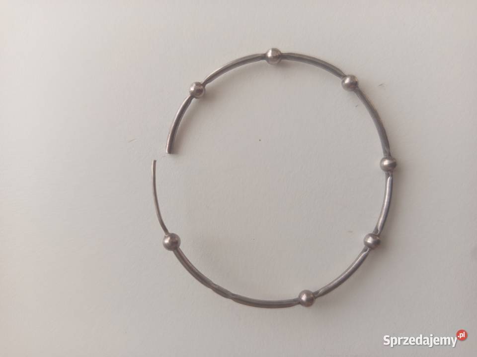 Srebrne kolczyki vintage z lat 90 duże koła 550 srebro podkarpackie