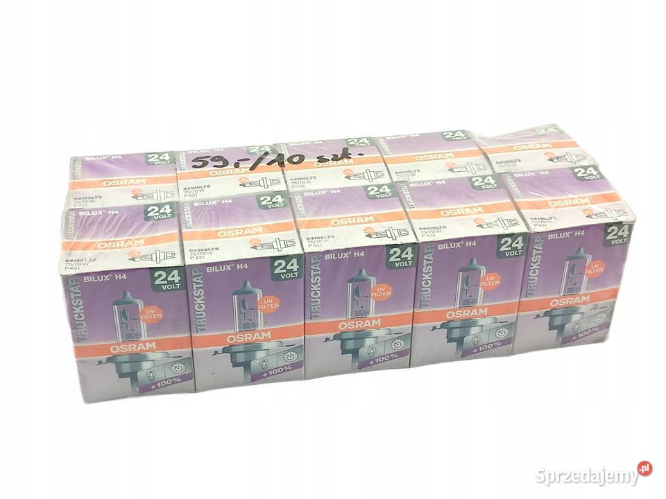 ŻARÓWKA HALOGEN KOMPLET 10 OSRAM 24V 7570W P43T