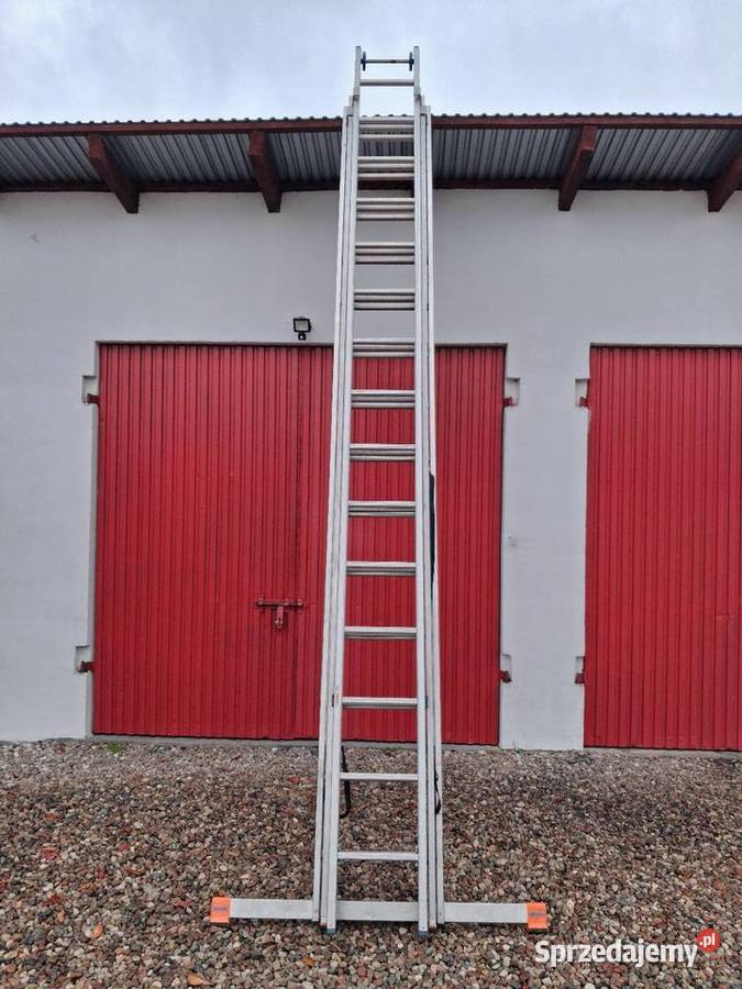 Drabina aluminiowa Krause 3x14 używana stan Wyszogród