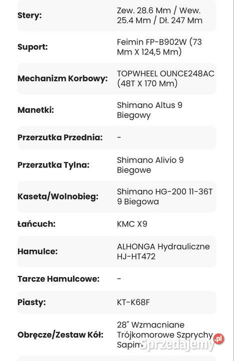 Ecobike x cross nowy 175Ah 630Wh Psary
