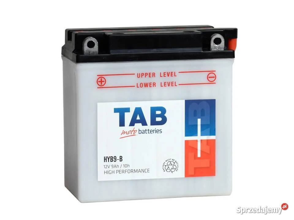 Akumulator motocyklowy TAB YB9B 12V 9Ah 100A L małopolskie Zakopane