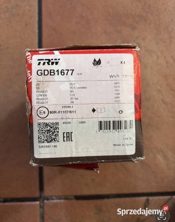 Klocki hamulcowe TRW świętokrzyskie