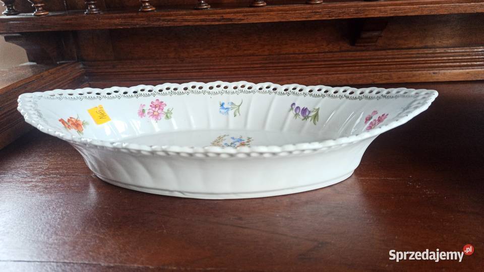 Paterka Schumann ażurowa owalna Z tulipanem Antyki, Sztuka, Kolekcje pomorskie Gdańsk