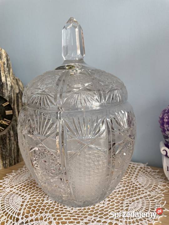 Krysztalowa duza bomboniera mat wiedenski huta Jelenia Góra sprzedam