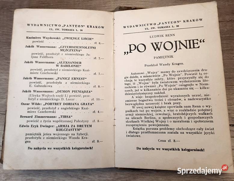 Zemsta losu Jakób Wassermann Antykwariat