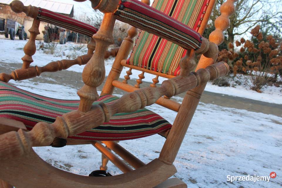 Drewniany Fotel bujany Rożnowo Nowogardzkie sprzedam