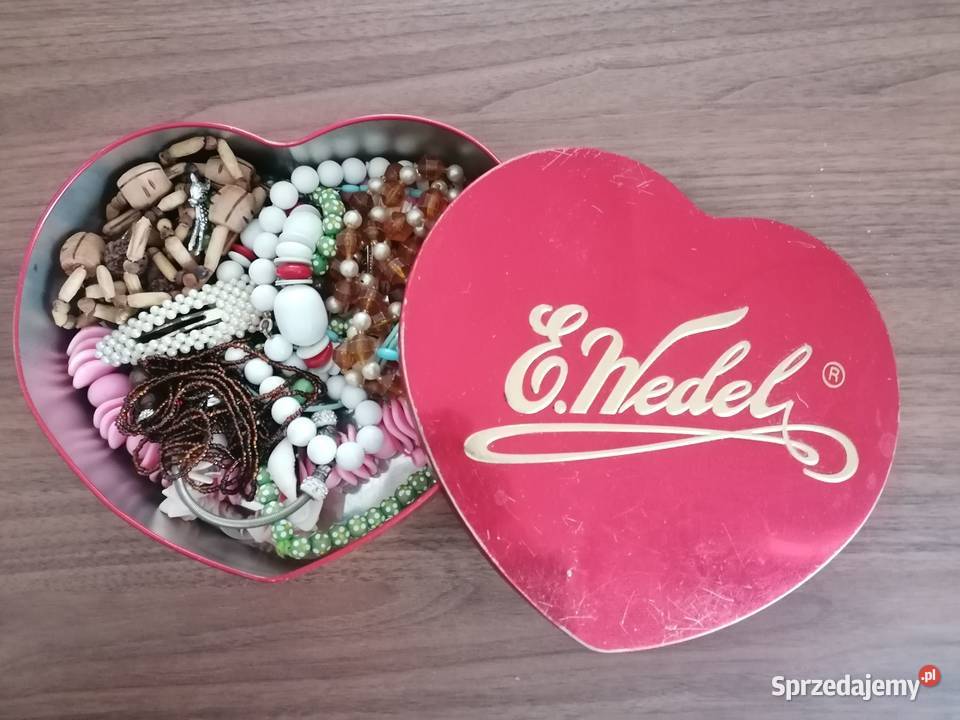 Puszka Pudełko metalowe w kształcie serca EWedel czerwony Łódź