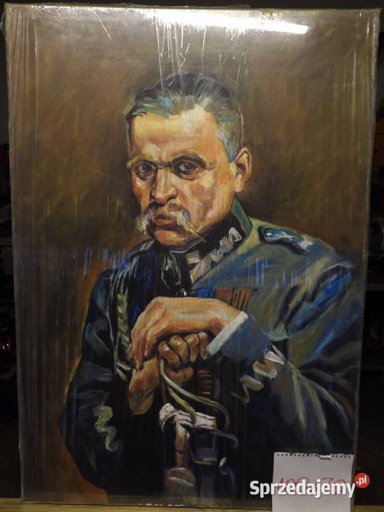 obraz olej na płótnie Józef Piłsudski 100x70