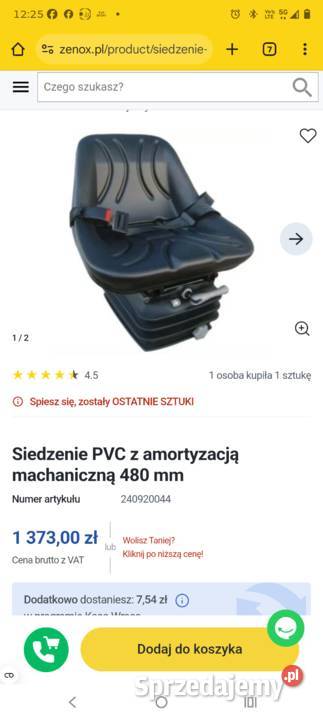 Siedzeniefotel zetor7211ursus c360 Pozostałe Wielki Klincz