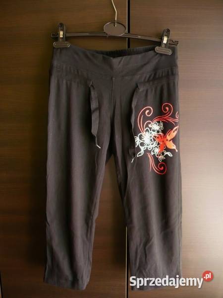 Czarne rybaczki ze wzorem spodnie m 38 wzór Rozmiar 38(M) kujawsko-pomorskie