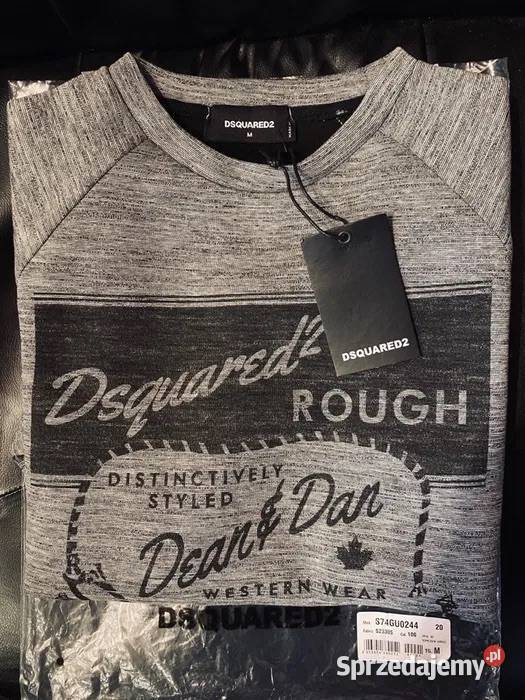 Nowa Bluza DSQUARED2 Rough Zip Grey org Odzież codzienna Szczecin