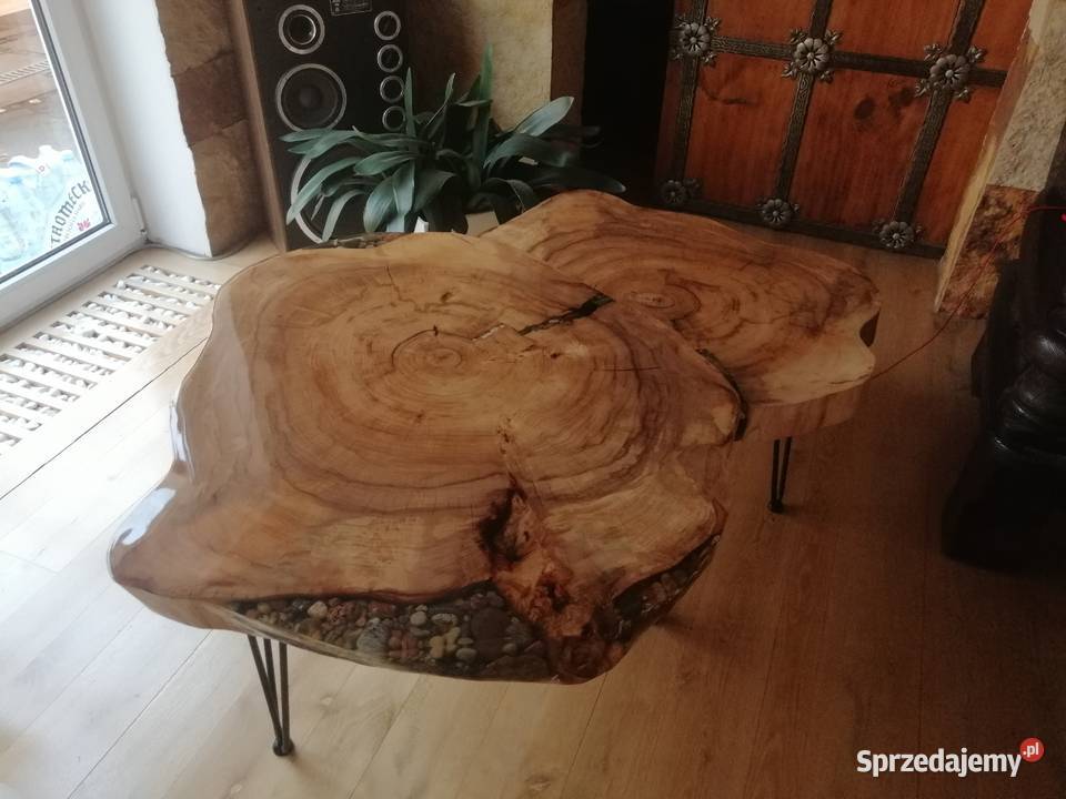 Stolik kawowy 90x8080x75 wiąz plaster