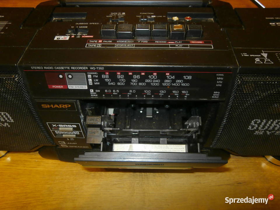 Radiomagnetofon BOOMBOX SHARP WQT352HBK sprawny Elektronika Łódź